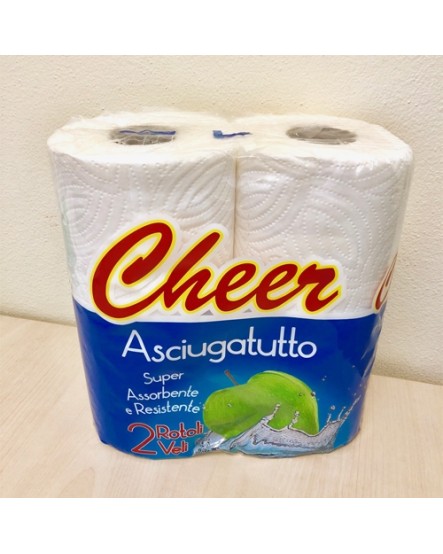 ASCIUGATUTTO  Cheer  pura cell.  2 veli  (conf. 2pz x 21 ) novità