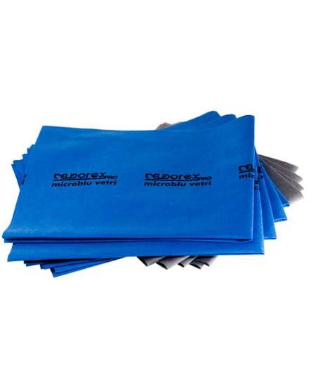 MICROTEX BLU  VETRI   ultra-microfibra