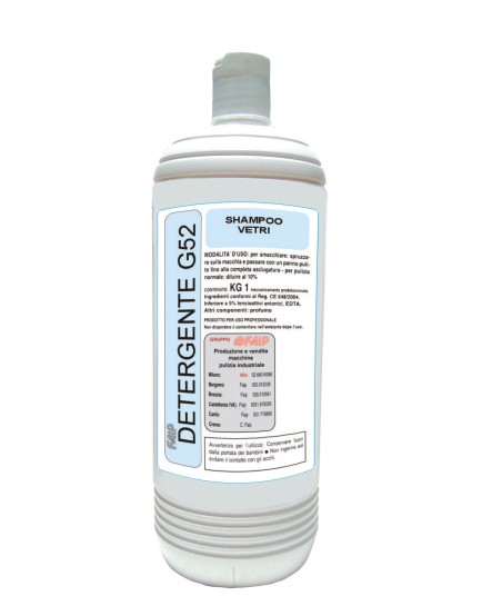 DETERGENTE G 52 SHAMPO VETRI - FLACONE KG 1